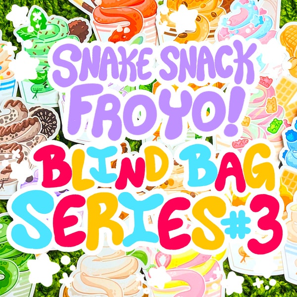 Snake Yogurt Waterproof Stickers Blind Bag Series 3