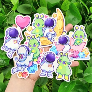 Stickers astronaute date fantôme et extraterrestre !