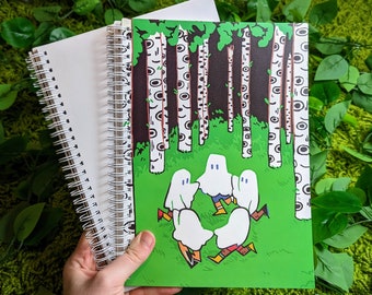 Forest Circle Ghosts Large Reusable Sticker Book!