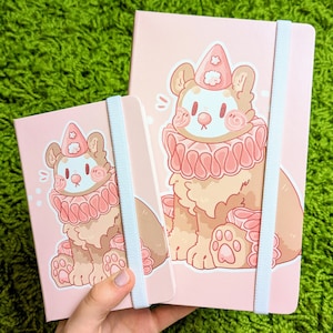 Pink Clown Bear Sketchbook // 192 Page Hardcover/leatherette sketchbook