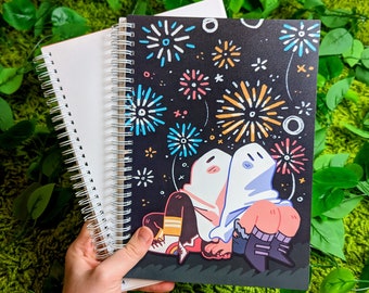 Firework Ghosts Duo Large Reusable Sticker Book!
