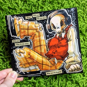 Grunge Skeleton Cade 5x5 Glossy Square Print!