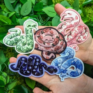 ¡Pegatinas impermeables de tatuaje de serpiente de color!