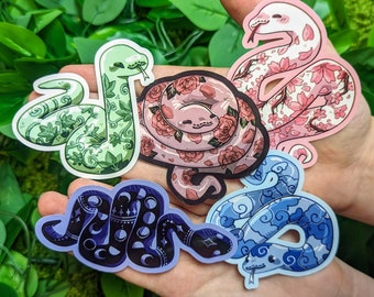 Color Tattoo Snake Waterproof Stickers!