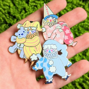 Sad Clowns Enamel Pins! 2 inch