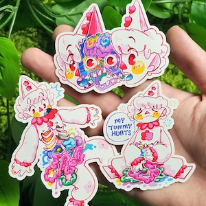 ¡Pegatinas de payaso sangriento!