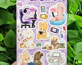 Hobby Bunny Gamers Sticker Sheet