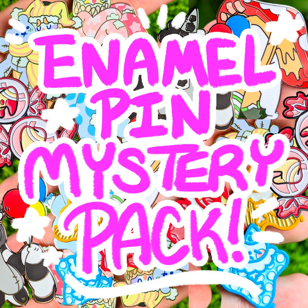 Mystery Enamel Pin Packs Pack of 1/3/5/10 Etsy