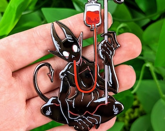 Blood Bag Demon Enamel Pin