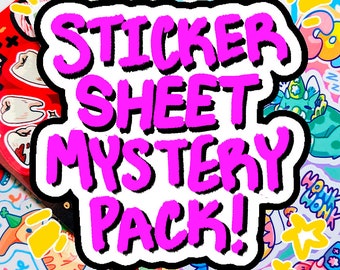 Mystery Waterproof Sticker Sheet Pack of 3/5/10