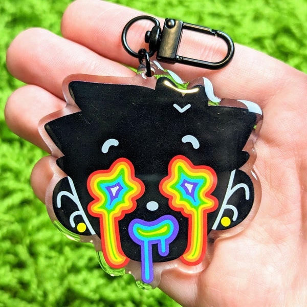Pride Dripping Face Acrylic Keychain!