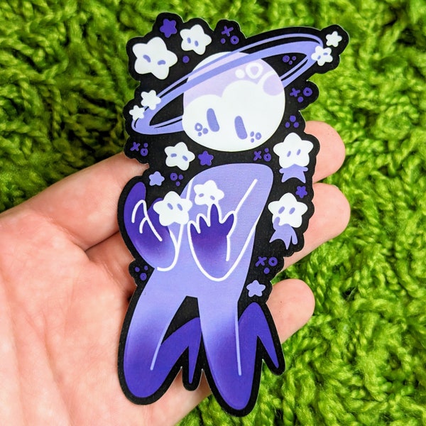 Planet Person With Star Babies Waterproof Sticker!