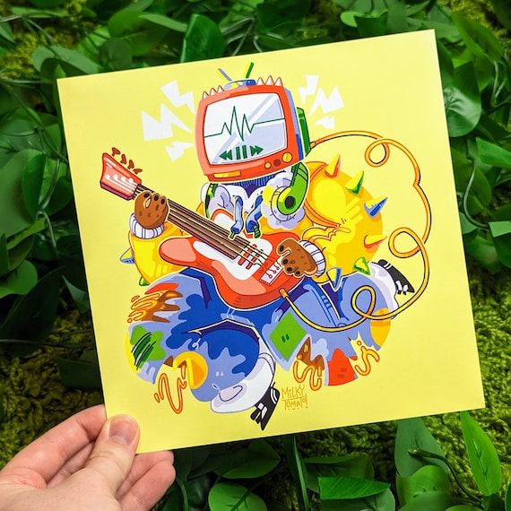 Kidcore Punk TV Head 8x8 Glossy Square Print! - Etsy