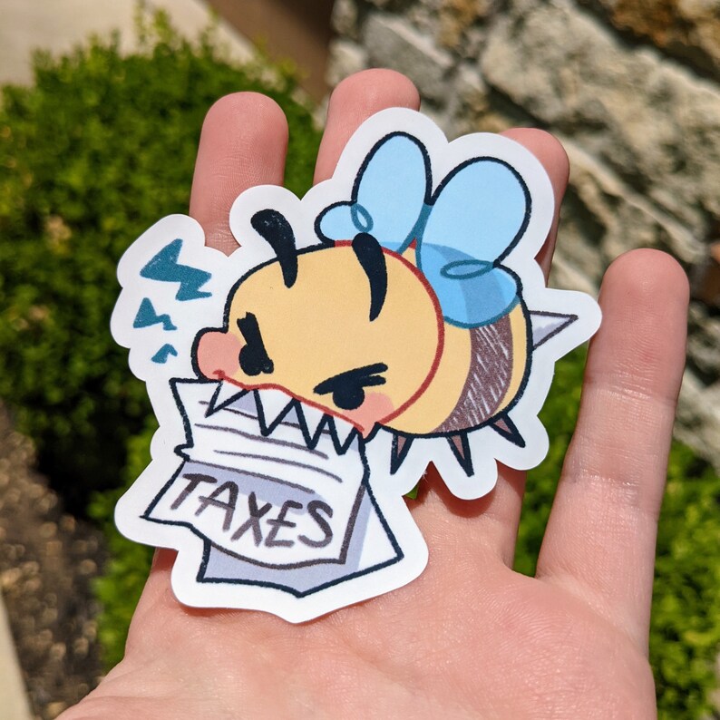 Chaotische Bienen Wasserdicht Sticker Set! Taxes Bee