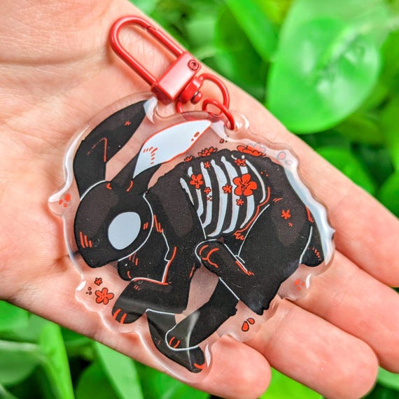 Skeleton Bunny Keychain!