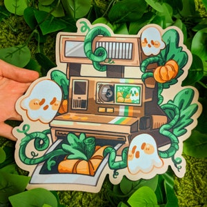 Pumpkin & Ghosts Sofortbildkamera Neopren-Mauspad 10 Zoll
