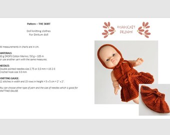 PATROON (mini coletto's, Paola Reina Gordi, minikane) om de rok te breien