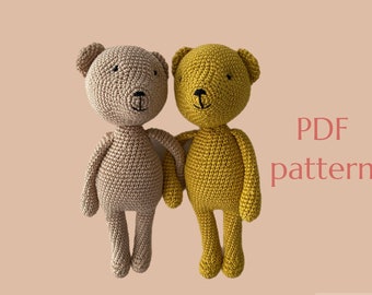 Crochet teddy bear, MAG bear PATTERN, amigurumi toy, teddy bear toy tutorial