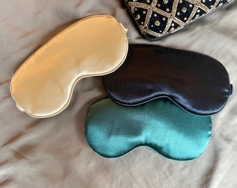 Máscara de dormir personalizada para dama de honor / Máscara de dormir de satén personalizada / Caja de regalo de propuesta de dama de honor / Máscara de ojos de regalo de boda