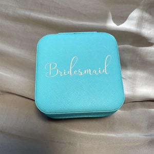 Bridesmaid Travel Jewelry Box | Personalized Jewelry Box | Bridesmaid Proposal Gift | Travel Jewelry Case | Wedding Gift
