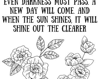 Even Darkness Must Pass, Digital Download Wall Art