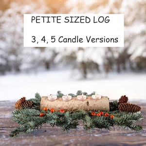 Petite Birch Yule Log Candle holder