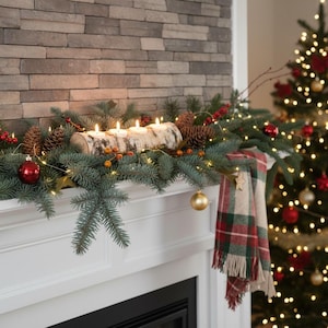 White Birch Yule Log Candleholder