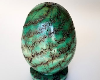 Fractal Turned Birch Egg Sculpture