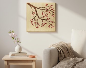 Redbud Branch -  Pyrography art