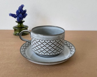 Ensemble duo de cordials Quistgaard. Tasse et soucoupe - Design danois Service à thé moderne du milieu du siècle. Produit par Nissen, Danemark