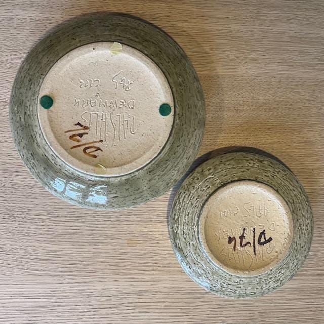 PALSHUS製 小/中皿 2個セット（デンマーク製） - 円形の陶器製皿
