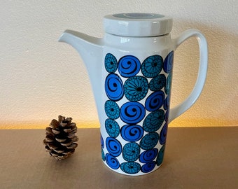 Figgjo Flint Saturn Coffee Pot, Designed by Kirsten Dekor, Made in Norway, Figgio Flint.