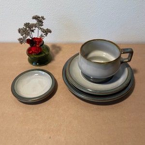 Quistgaard TEMA Trio Set. Cup, Saucer, Cake Plate and Small Assiette - Danish Design Mid century modern Tea Set.