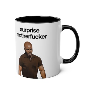 Surprise Motherf*er Mug, Doakes Dexter Funny TV Quote Mug, Original Illustration, Gift for Dexter fans