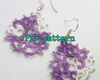 Tatting pattern (PDF File) Rain Drop motif