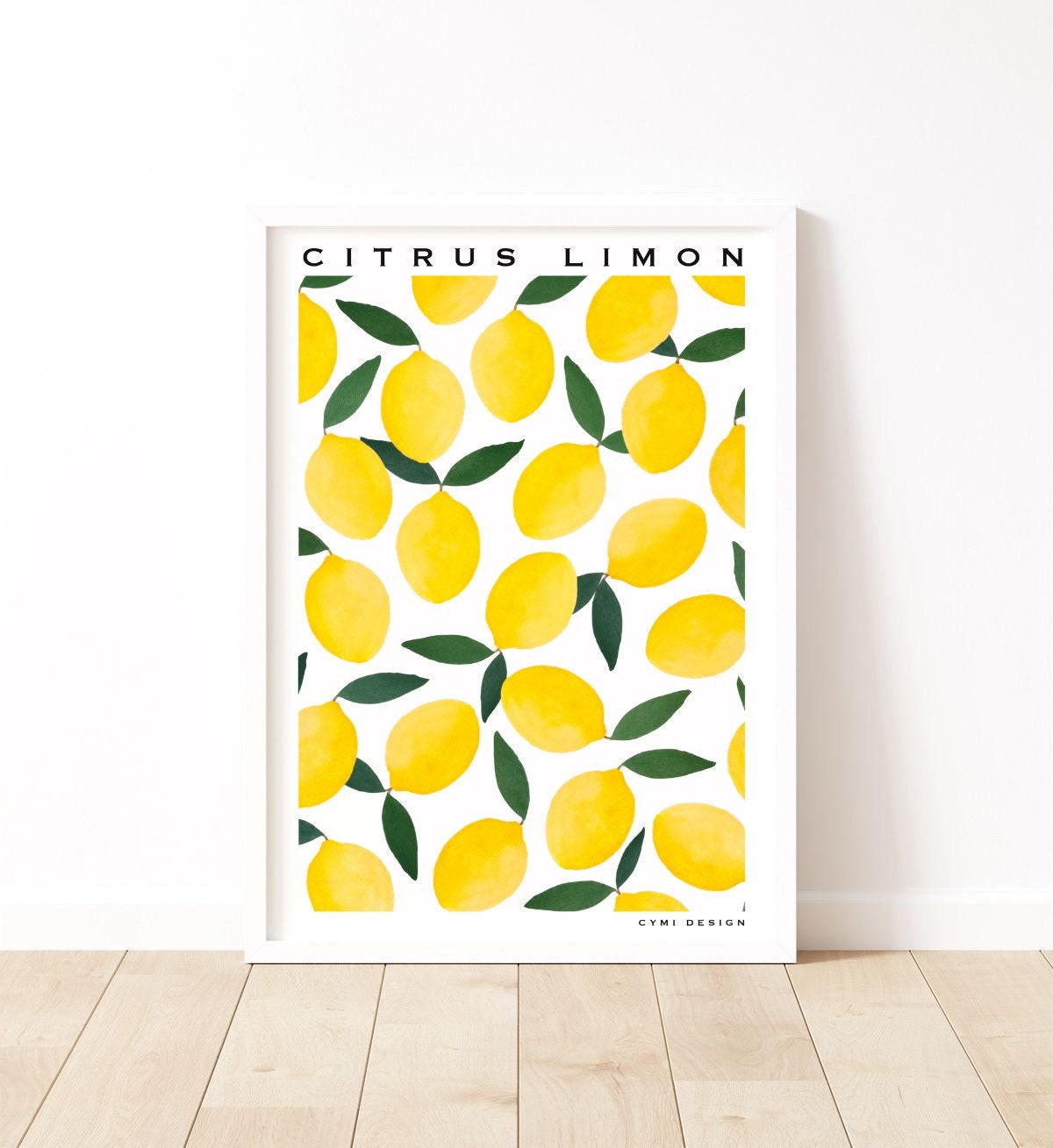 Affiche Citron Tirage Fine Art Aquarelle A4 ou A3 - Fait Main- Décoration Murale Intérieure Poster C