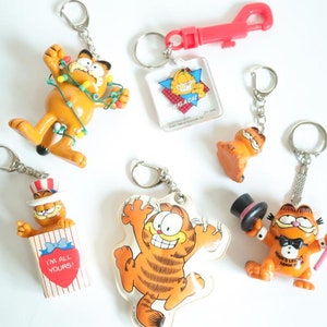 Vintage 80-90s Garfield Keychains