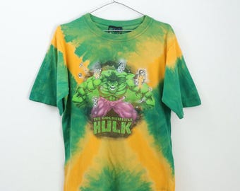 Camiseta tie-dye vintage de Hulk Y2K (niños a partir de 12 años)
