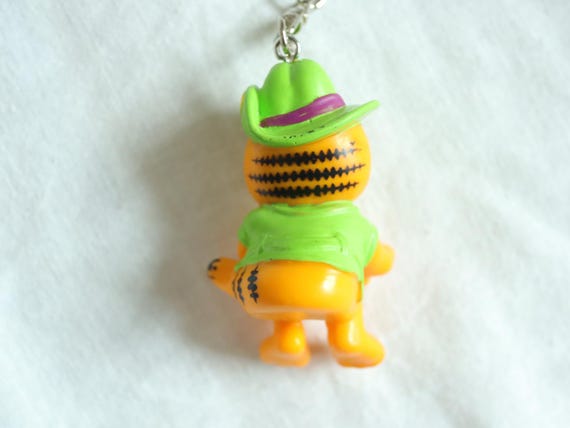 Vintage 80s Garfield PVC Figures McDonald's Toys Upcycled Keychains View 6