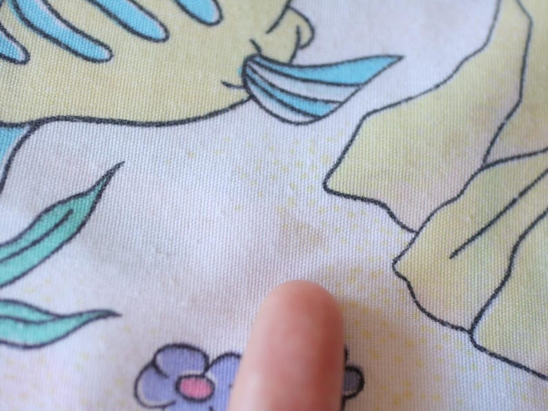 Vintage "The Little Mermaid" Twin Flat Sheet + Fitted Bed Sheet + 1 Pillowcase Set / Bedding kids Disney room 90s image 5
