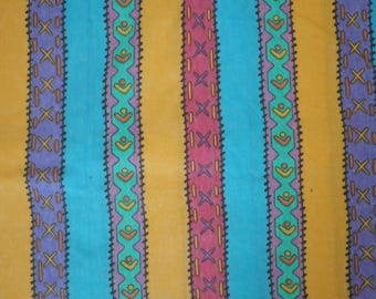 Vintage 90s Disney Pocahontas Twin Flat Sheet, Striped Bedding