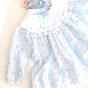 NWT! Vintage Blue Floral Baby Dress / 18M