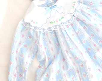NWT! Vintage Blue Floral Baby Dress / 18M
