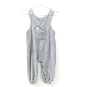 Vintage OshKosh B&#39;gosh Gray Terrycloth Romper / 18-24M