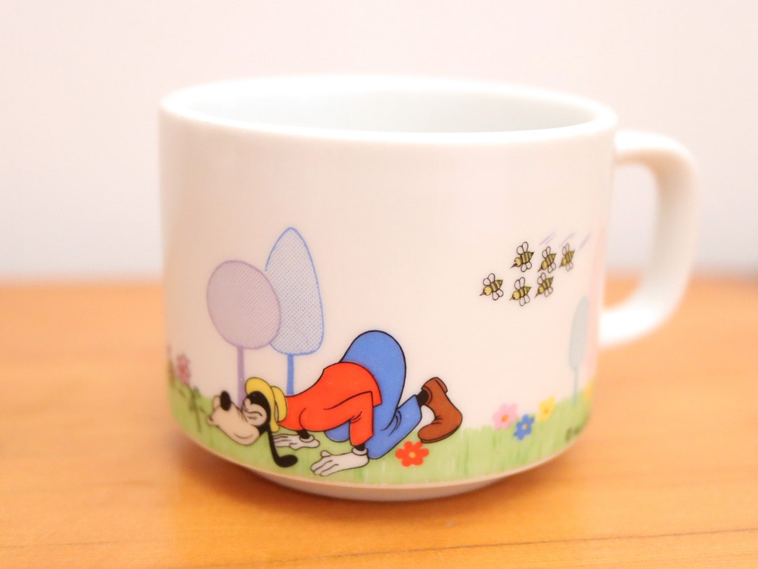 Vintage Disney Goofy Spring Flower Ceramic Mug / Made in Japan Etsy