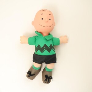 90s Vintage Peanuts Charlie Brown Plush Doll With Plastic Head
