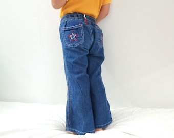 Vintage Kids Tommy Hilfiger Flare Denim Jeans / Made in Canada / Size 4T