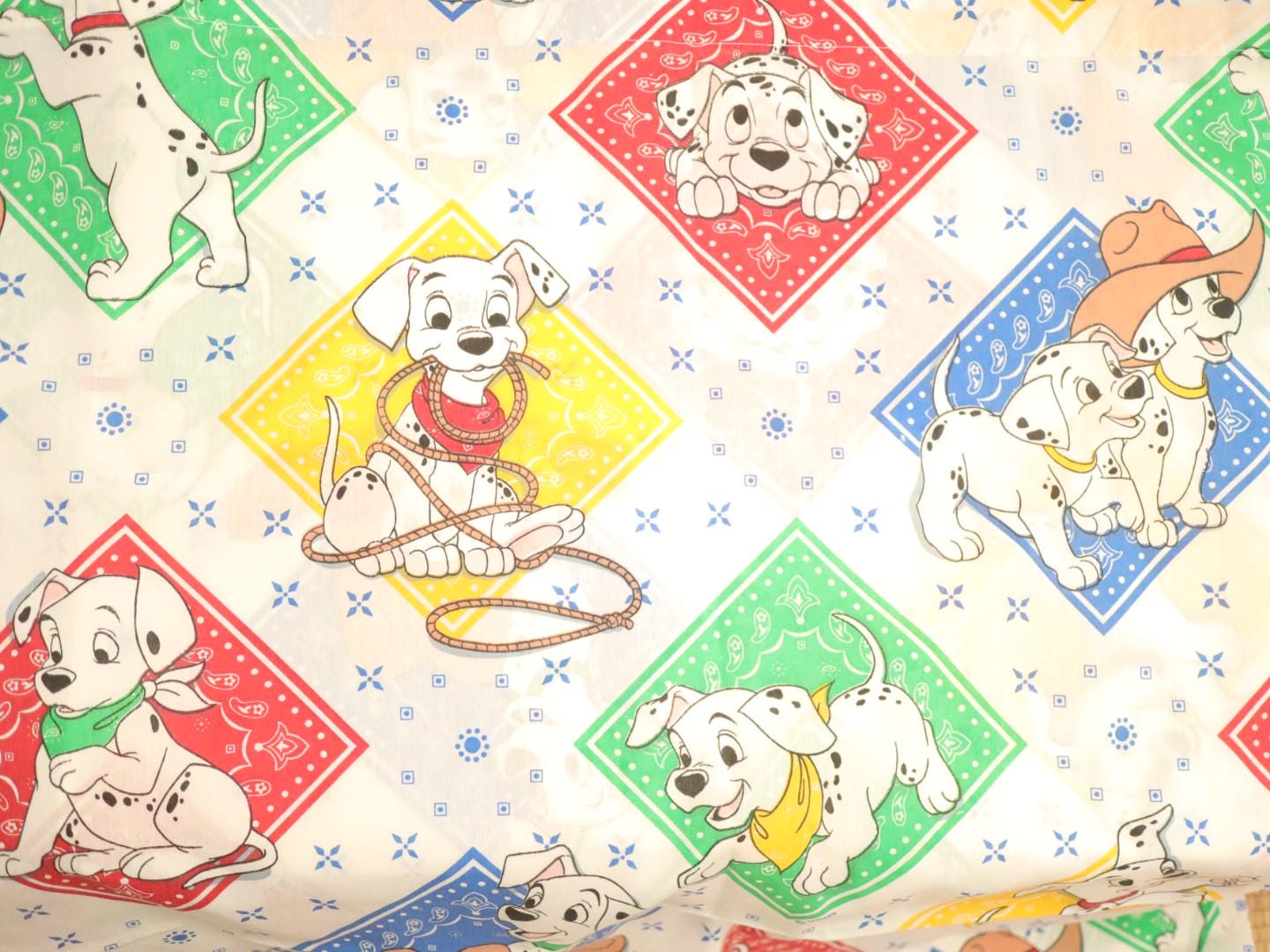 Vintage 90s 101 Dalmatians TWIN Flat Sheet + Fitted Sheet SET