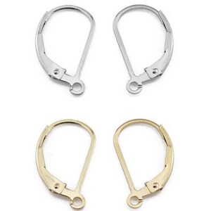 May include: Two pairs of earring hooks, one pair is silver and the other is gold.