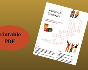 Printable Juneteenth Crossword Puzzle